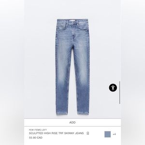Zara high rise skinny jeans